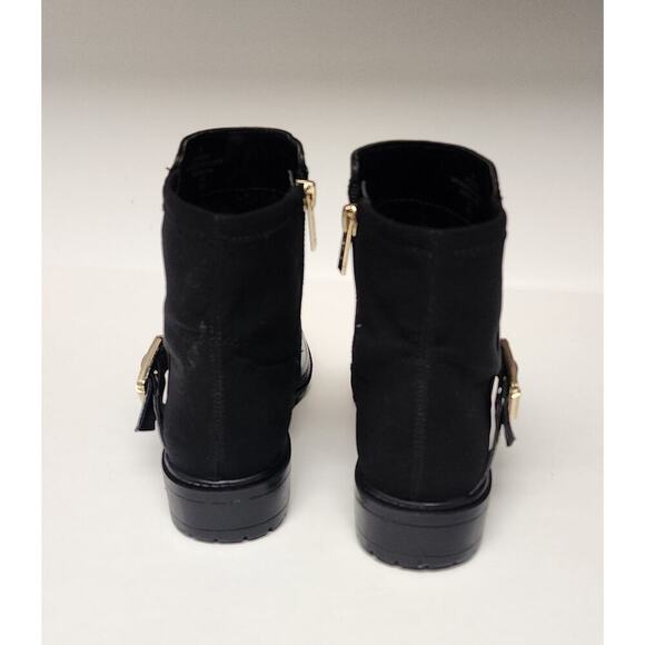 Unisa Uncaddie2 Lift Gold Buckle Black Ankle Booties Boots 7M - Picture 10 of 12